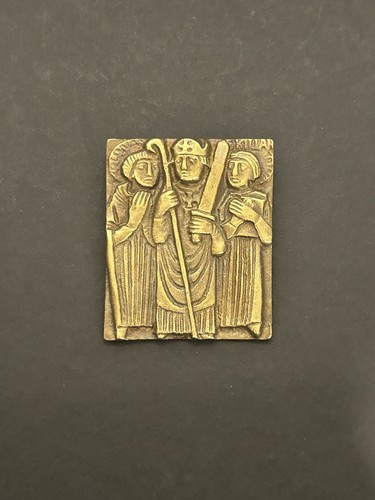Bronze reliefplakette heiliger - bronze,
