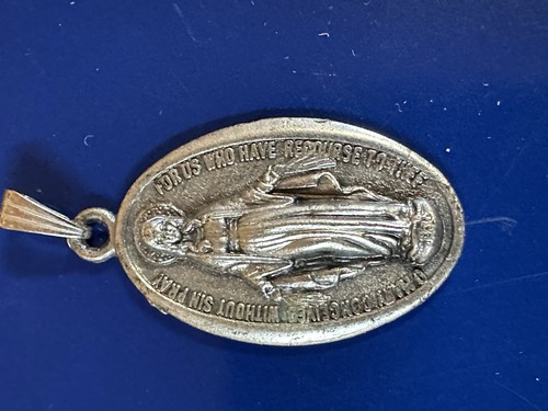 Ovale pilgermedaille anhänger - pilgermedaille,