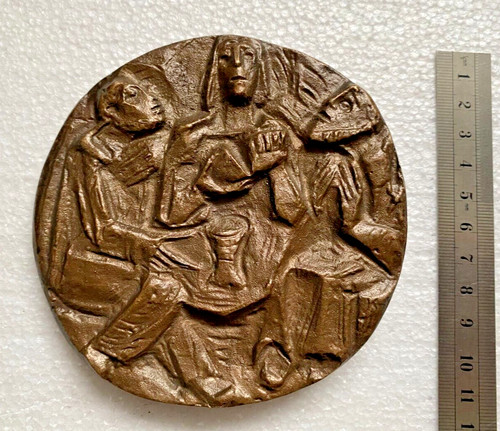 Bronze relief plakette bild - bronze,